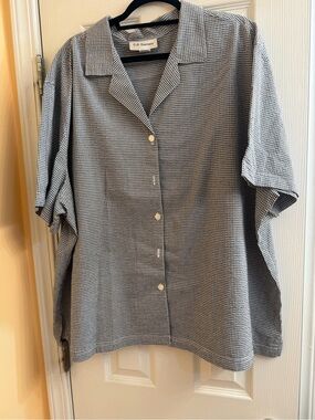 C.D. Daniels Black & White Micro Check Short Sleeve Button Shirt